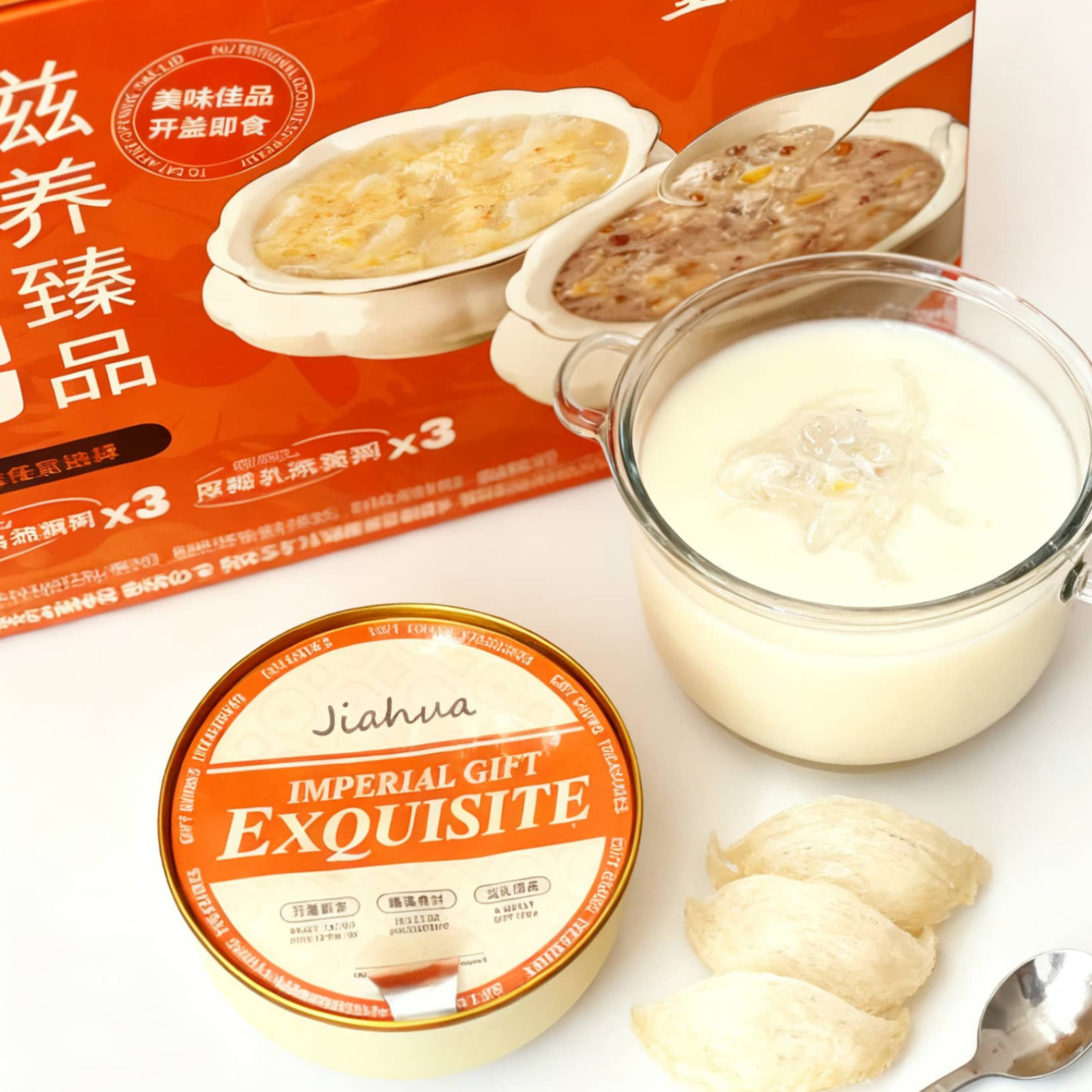 燕窝粥厚椰乳山药百合中老年营养滋补品营养滋补代餐送礼礼盒装