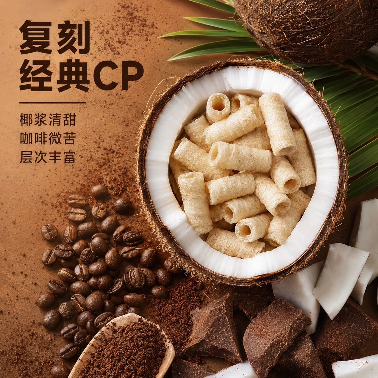 卡豪佳椰浆卷椰子味酥脆蛋卷真材实料浓郁椰香休闲零食袋装